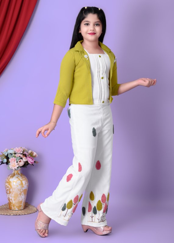KHUKU ENTERPRISE SPECIAL TOP AND PALAZZO WITH JACKET - LEMON - Additional Image 2